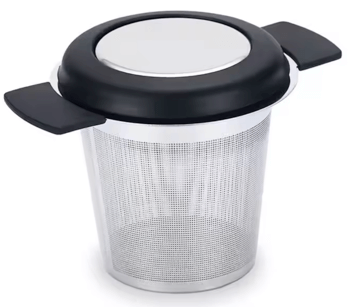 Mesh Strainer with Black Lid
